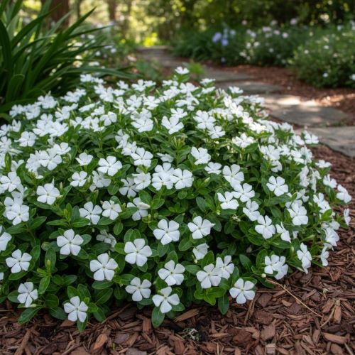 Vinca minor Alba de vanzare la ghiveci, preț bun. Veșnic verde ❤️ FloraPris